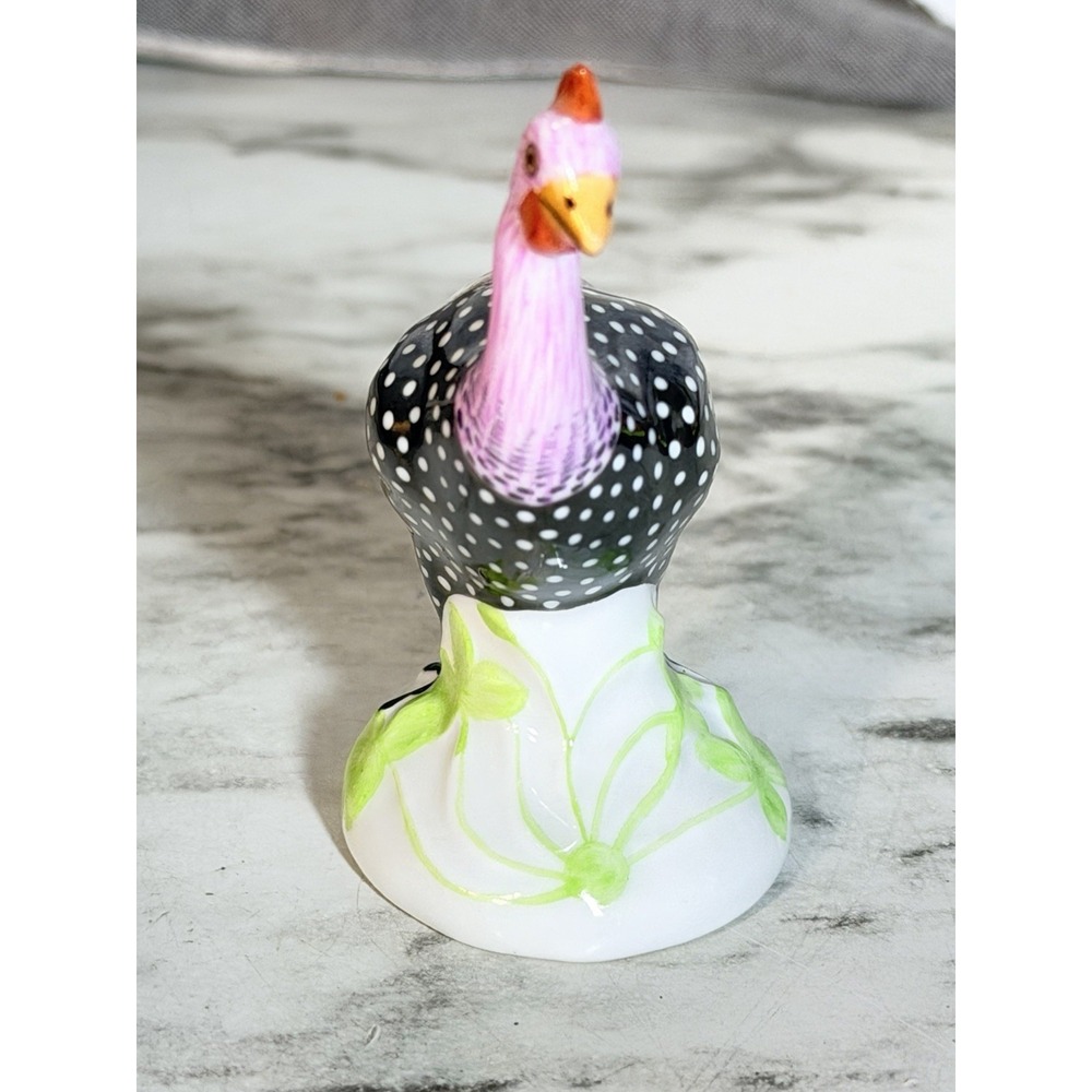 Herend Guinea Fowl Bird Porcelain Figurine Hungary Hand Painted (A3156) - Picture 2 of 8